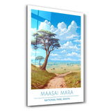 Maasai Mara- National Park Kenya-Travel Posters | Glass Wall Art