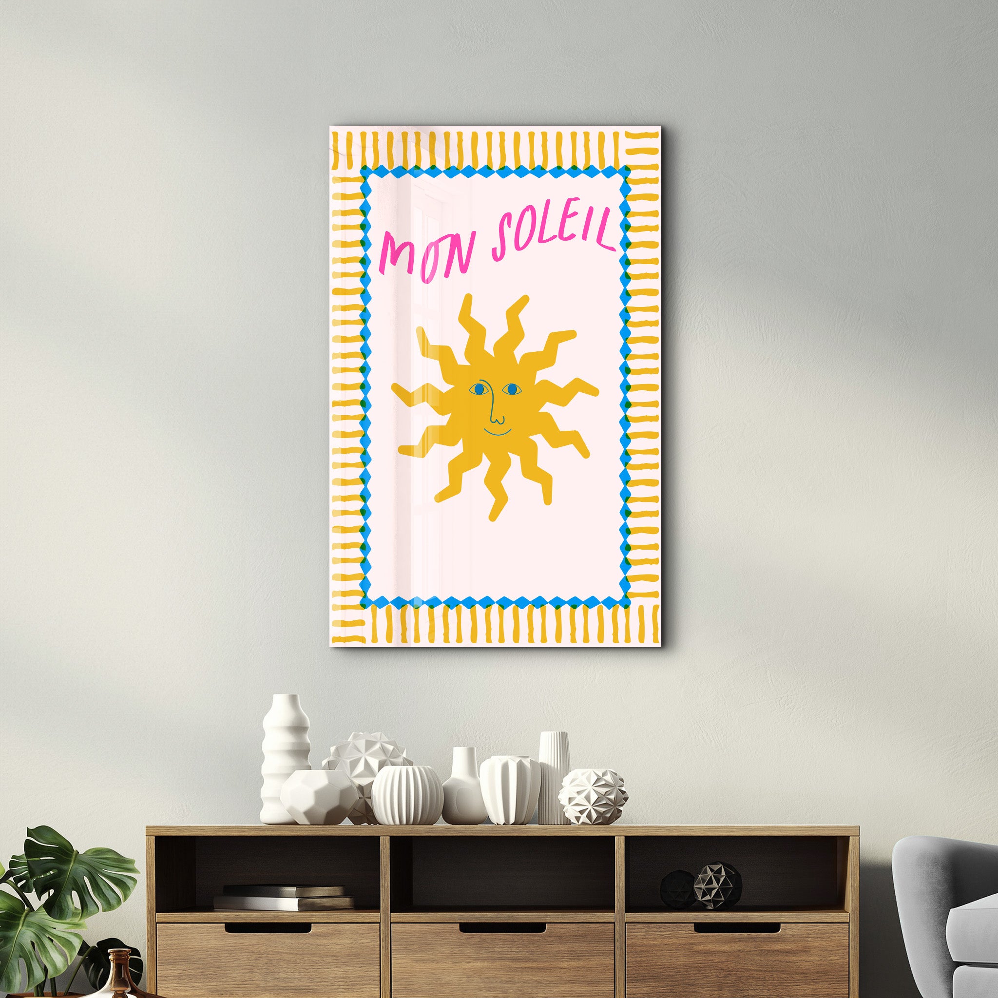 Mon Soleil | Glass Wall Art