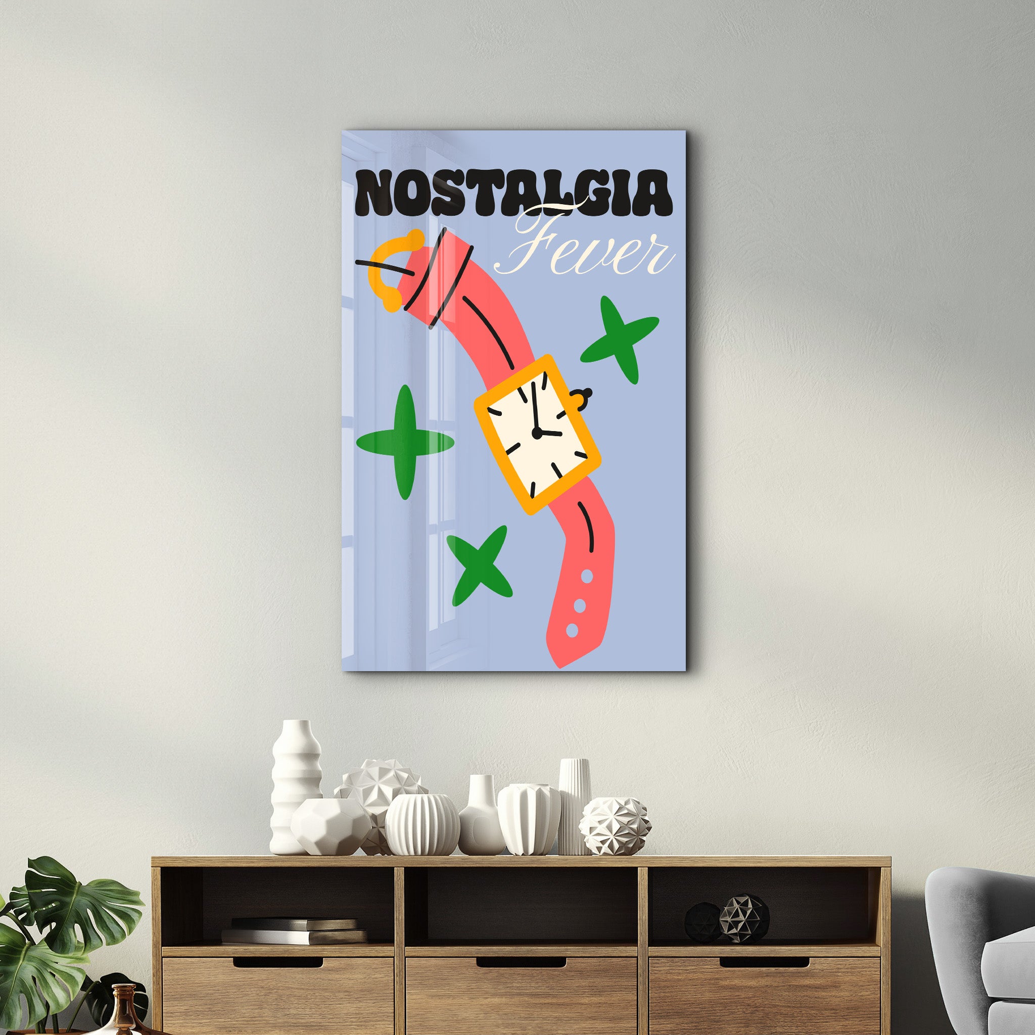Nostalgia Fever | Glass Wall Art