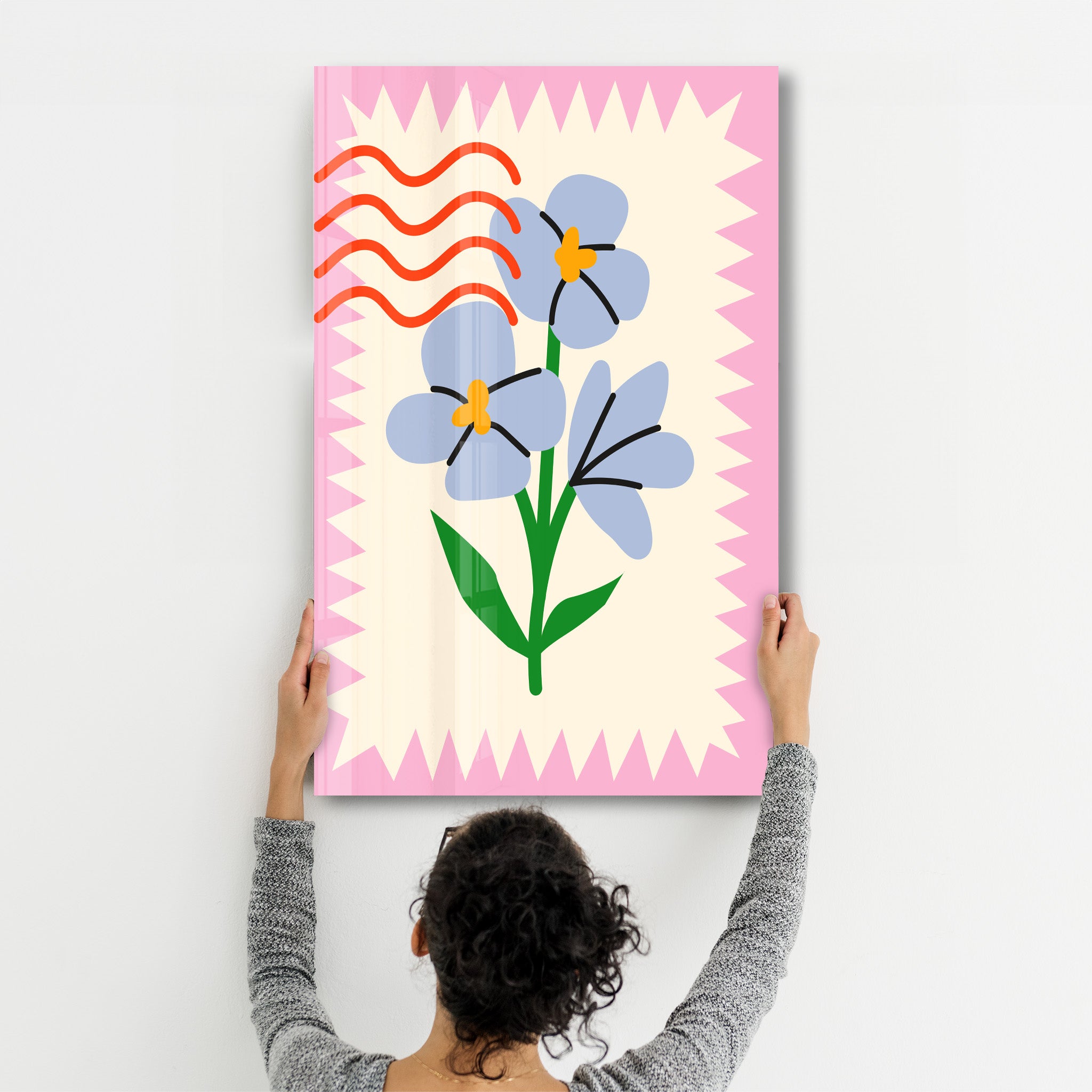 Purple Bloom | Glass Wall Art