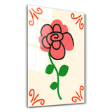 Red Rose | Glass Wall Art