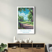 Regents Park-London England-Travel Posters | Glass Wall Art - Artdesigna