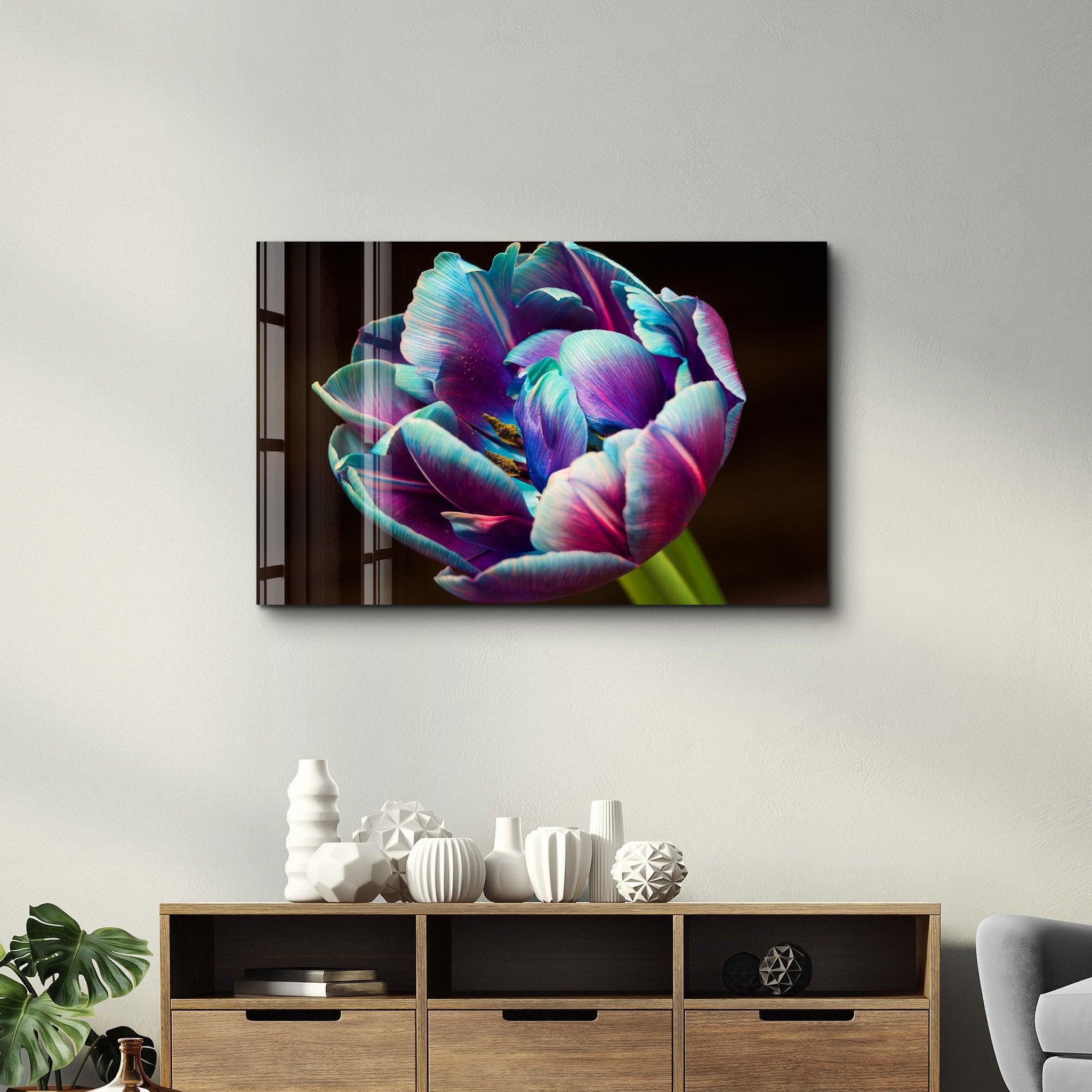 Tulip | Glass Wall Art - Artdesigna