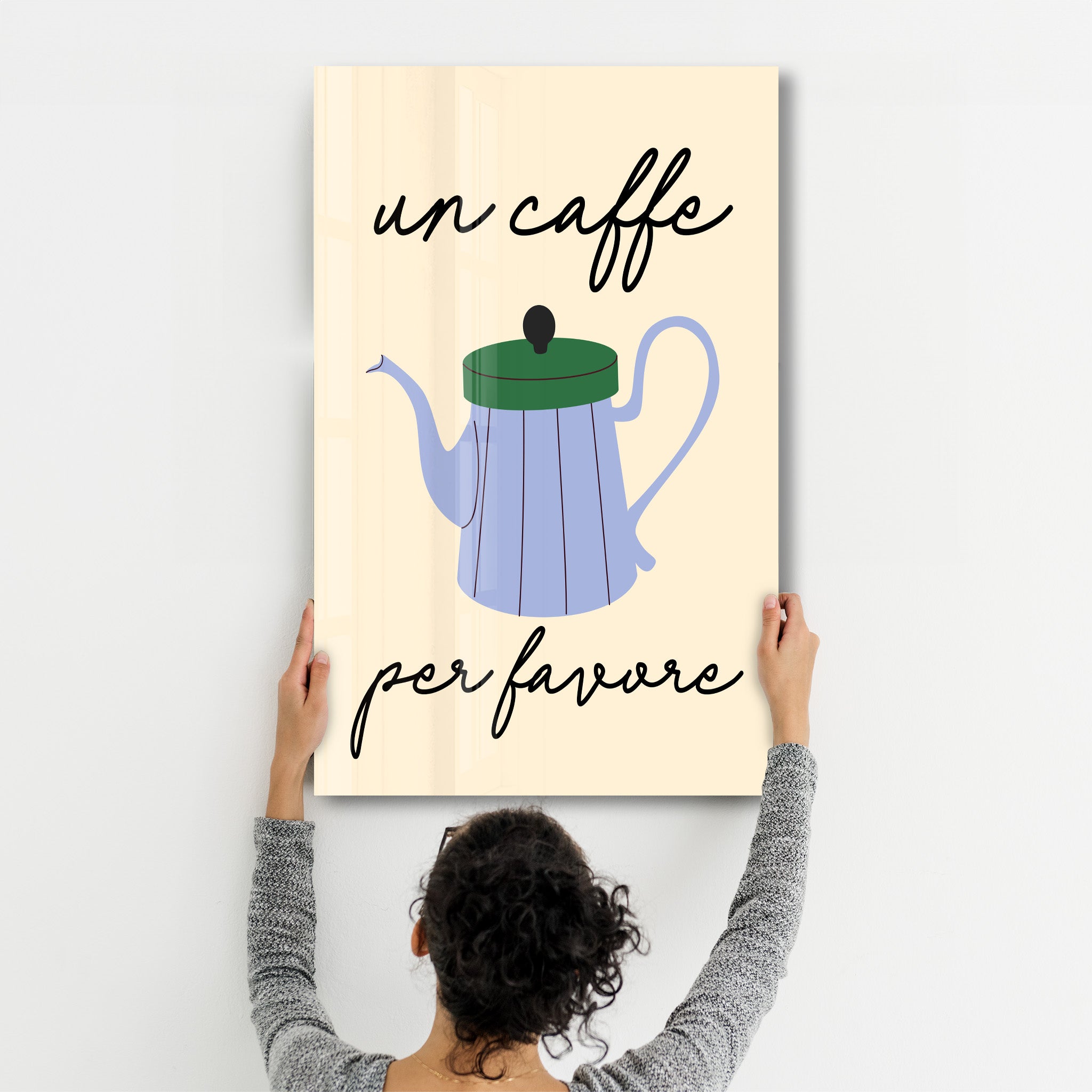 Un Caffe Per Favore | Glass Wall Art