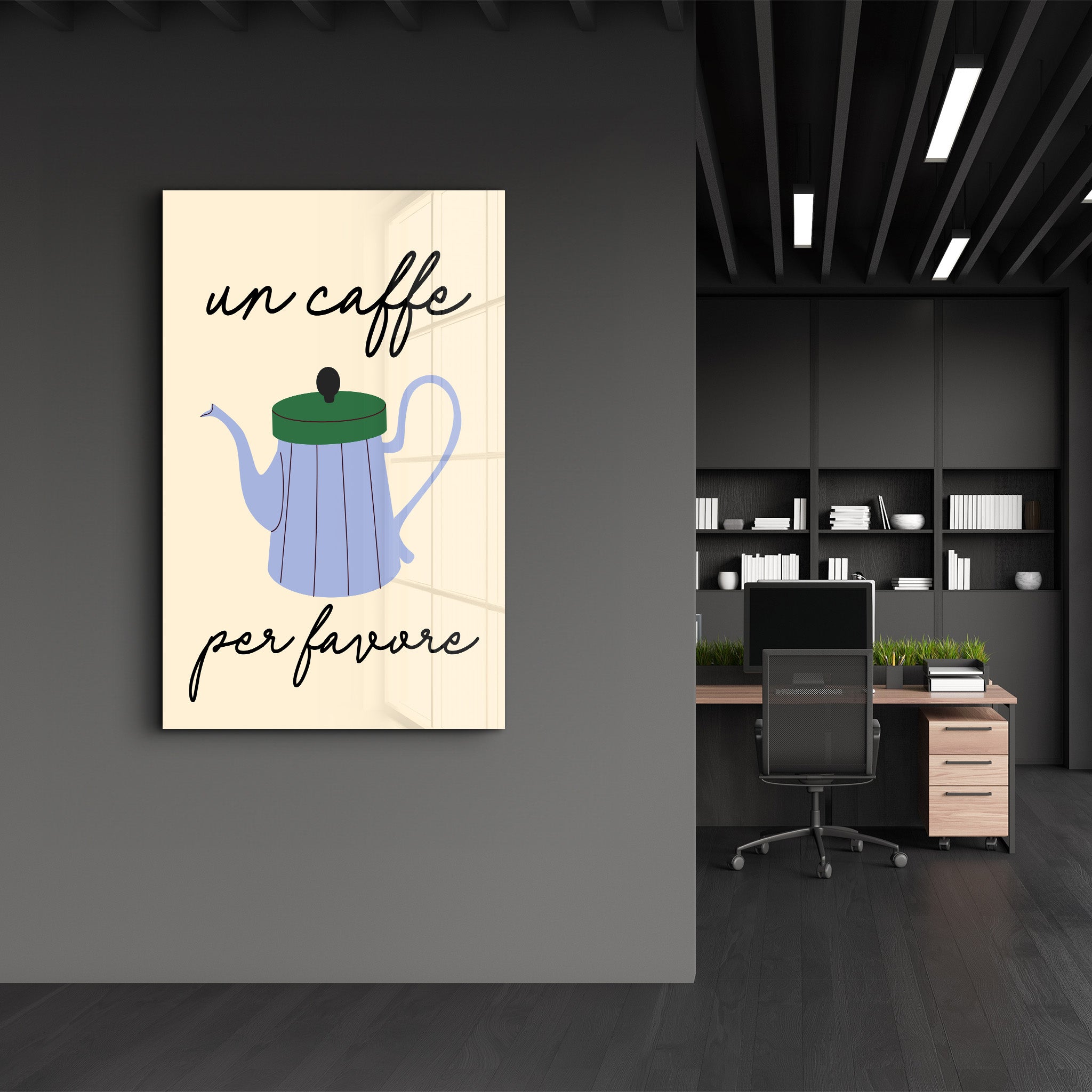Un Caffe Per Favore | Glass Wall Art