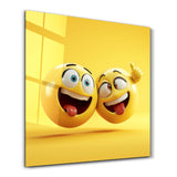 Cheerful Smileys | Glass Wall Art