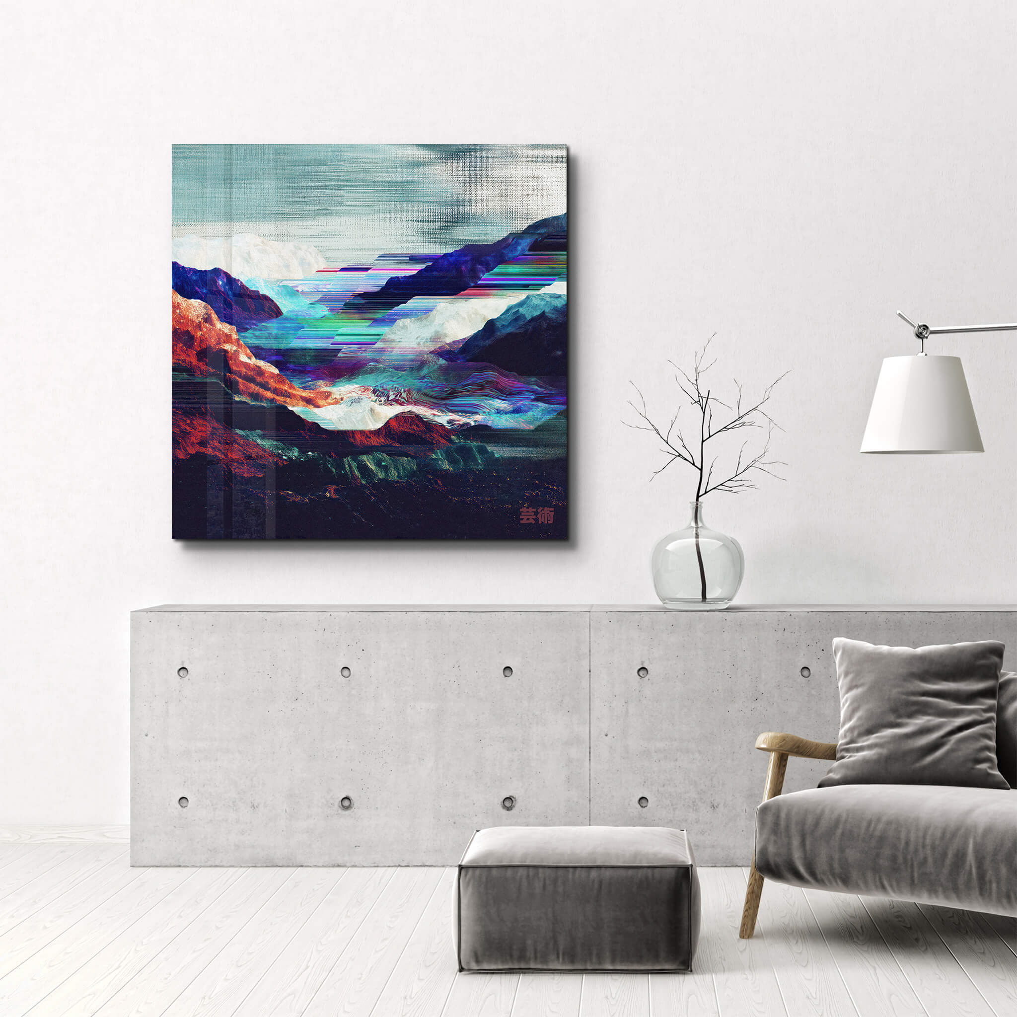 Echoes of the Glitch | Glass Wall Art