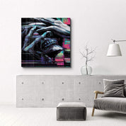 Glitch the Grave | Glass Wall Art