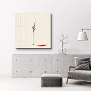 Artdesigna Silent Flow-Reverse Shadow glass wall art featuring abstract design on clear glass, perfect for modern decor.