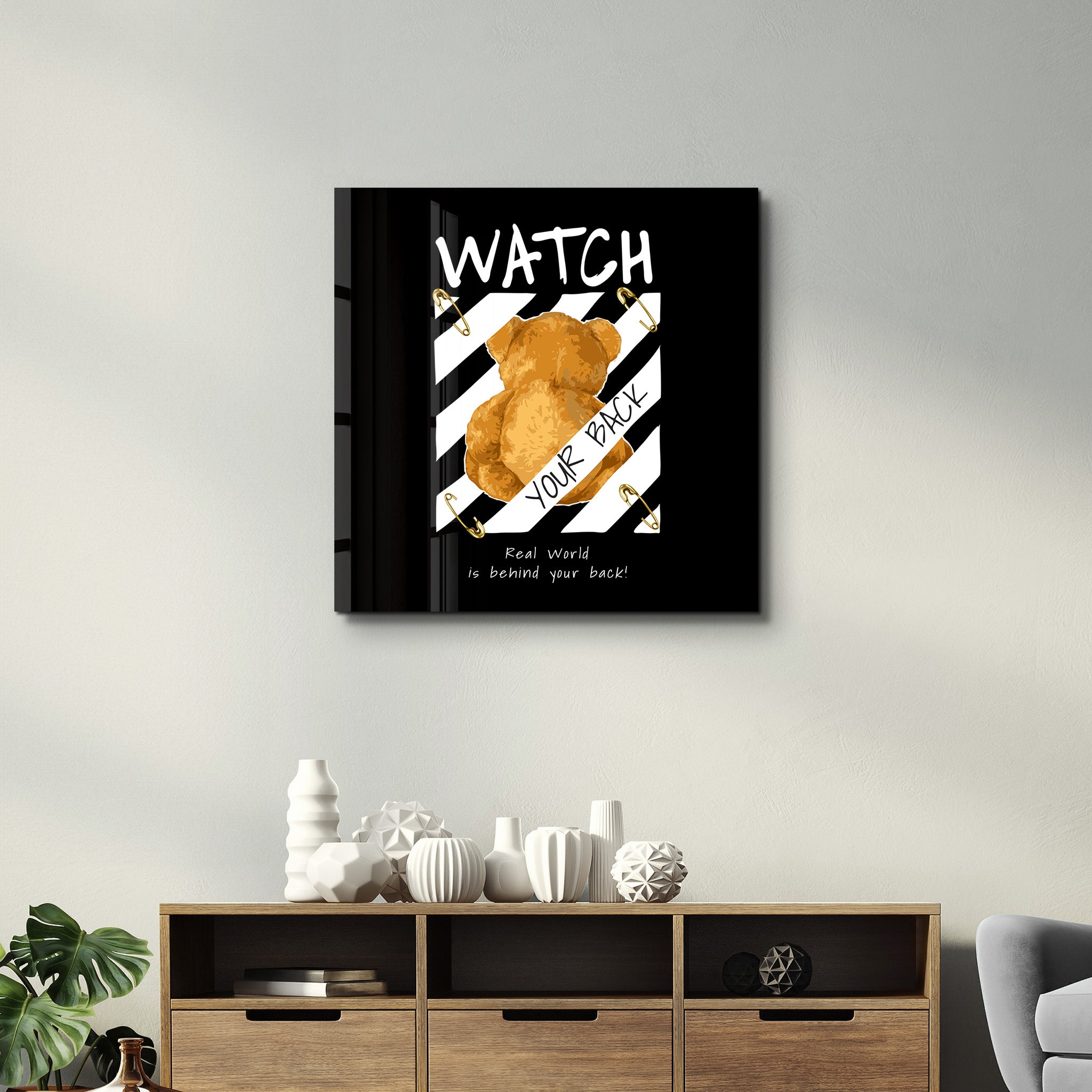 Watch Your Back | Glass Wall Art