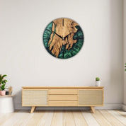 Green Forest Timekeeper | Premium Handmade Wall Clocks - Artdesigna