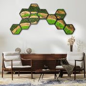 Honeycomb Moss & Olive Tree | Premium Handmade Wall Sculptures