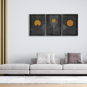 Golden Horizon Wooden Wall Art – Trio