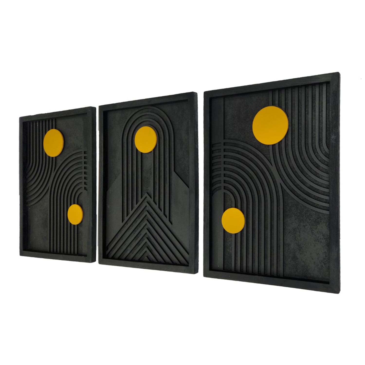 Solar Orbit Wooden Wall Art – Trio