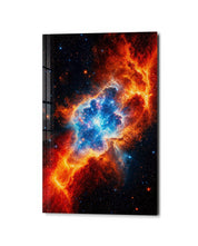 Cobalt Core glass wall art by Artdesigna, studio view