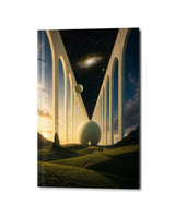Pale Colonnade | Glass Wall Art