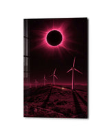 Pink Sky, Slow Blades | Glass Wall Art