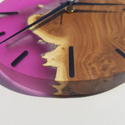 Enchanted SilverBerry Tree & Resin Timepiece | Premium Handmade Wall Clocks - Artdesigna