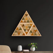 ・"Triangular-Rustic"・Premium Wood Handmade Wall Sculpture - Limited Edition