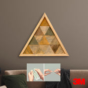 ・"Triangular-Rustic"・Premium Wood Handmade Wall Sculpture - Limited Edition