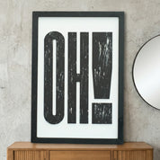 OH! – Bold Wooden Typography Wall Art