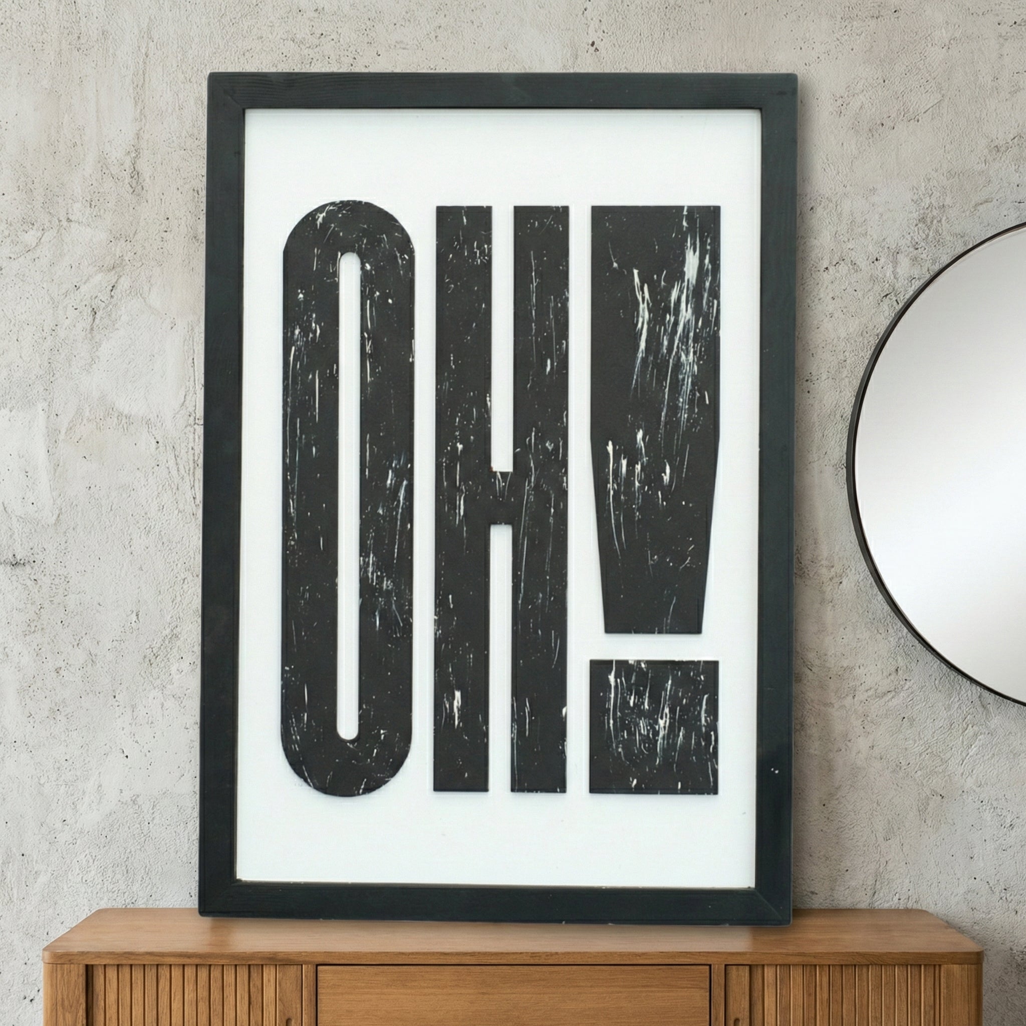OH! – Bold Wooden Typography Wall Art
