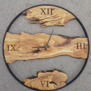 Custom Made Metal & Olive Wood Wall Clock | Premium Handmade Wall Clocks