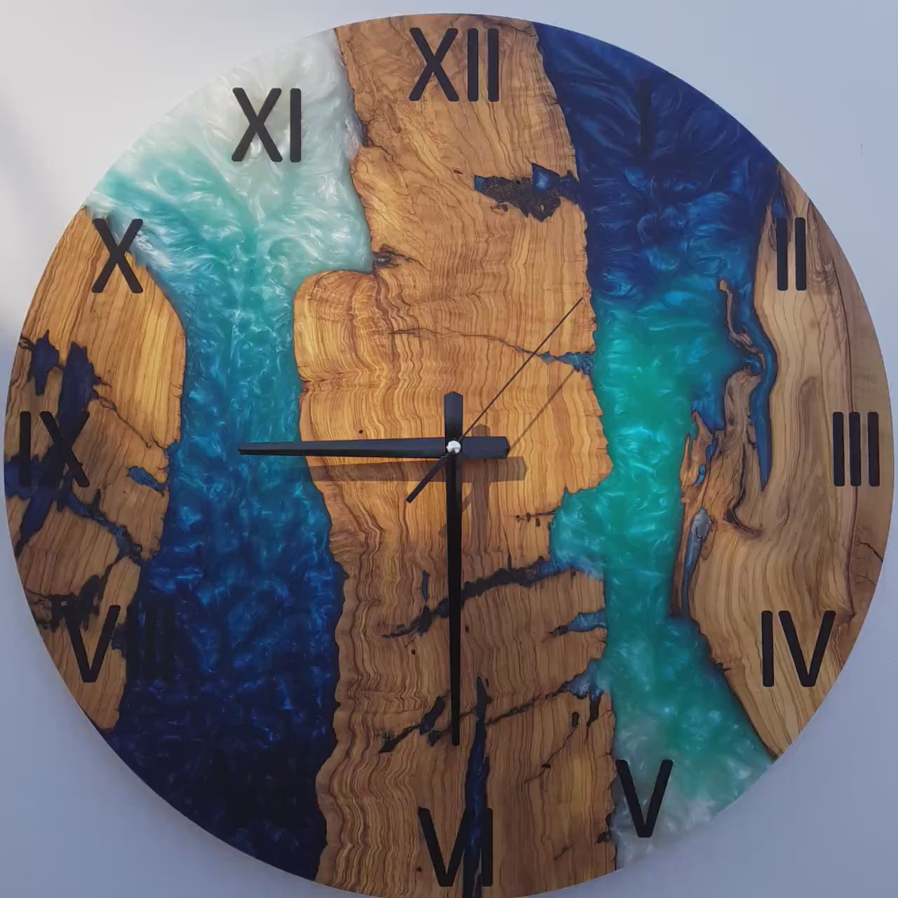 Coastal Azure Timekeeper | Premium Handmade Wall Clocks