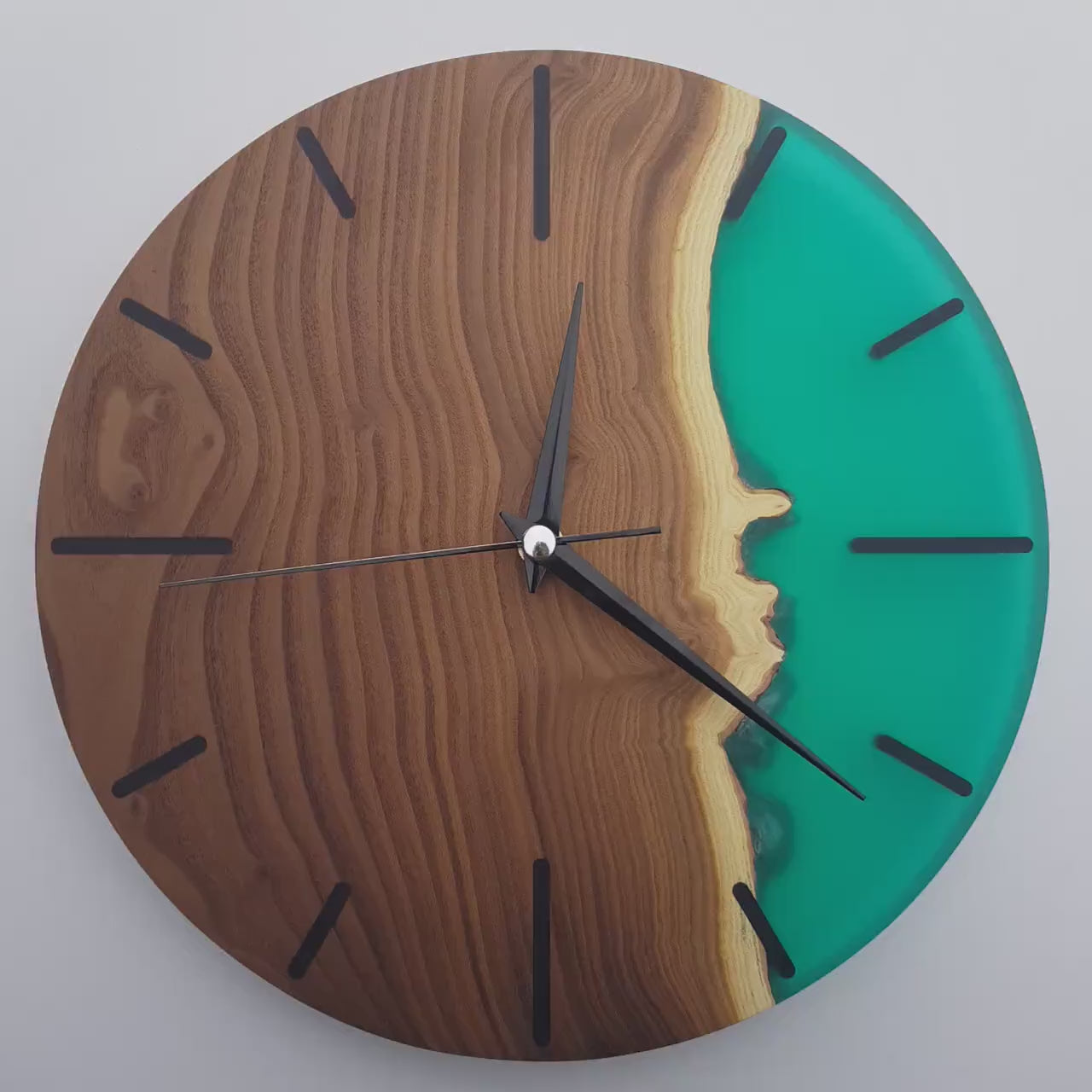 Enchanted SilverBerry Tree & Resin Timepiece | Premium Handmade Wall Clocks