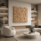 Smoked Brown Wall Sculpture | Wood Wall Sculpture