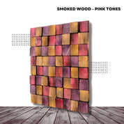 Smoked Pink Wall Sculpture | Premium Wood Handmade Wall Sculpture - Artdesigna