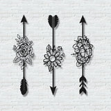 Arrows and Flowers | Metal Wall Art