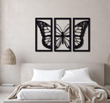 ・"Burtterfly Trio V2"・Premium Metal Wall Art - Limited Edition