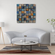 ・"Smoked Blue Wall Sculpture"・Premium Wood Handmade Wall Sculpture - ArtDesigna Glass Printing Wall Art