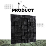 Smoked Black Wall Sculpture | Premium Wood Handmade Wall Sculpture - Artdesigna