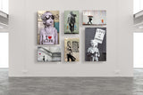 ・" BANKSY-Mega Set"・Glass Wall Art