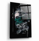 Abstract Green Poseidon | Glass Wall Art