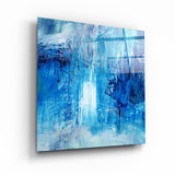 Blue Dreams Abstract | Glass Wall Art