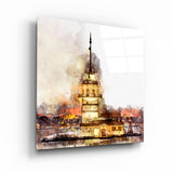 Maiden's Tower-Turkey - Glass Wall Art