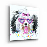 ・"Cute Dog"・Glass Wall Art - ArtDesigna Glass Printing Wall Art