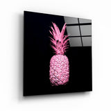 ・"Pink Pineapple"・Glass Wall Art
