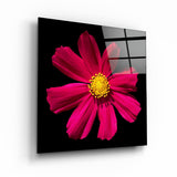 Red flower | Glass Wall Art