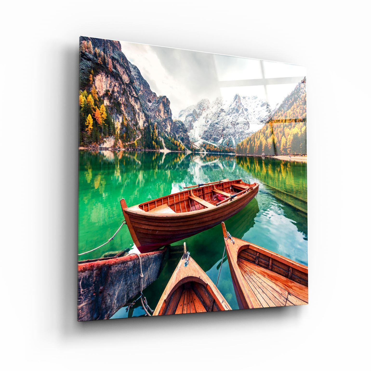 ・"Lake and Mountain Landscape"・Glass Wall Art - ArtDesigna Glass Printing Wall Art