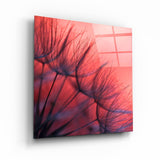 Flower & Sunset | Glass Wall Art