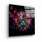 ・"Abstract Tiger"・Glass Wall Art - ArtDesigna Glass Printing Wall Art