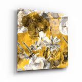 Yellow Flowers | Glass Wall Art