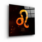 ."Zodiac V2 - Leo". Glass Wall Art