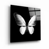 White Butterfly | Glass Wall Art