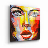 Abstract Woman Portrait | Glass Wall Art
