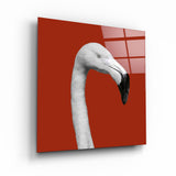 Flamingo Red | Glass Wall Art